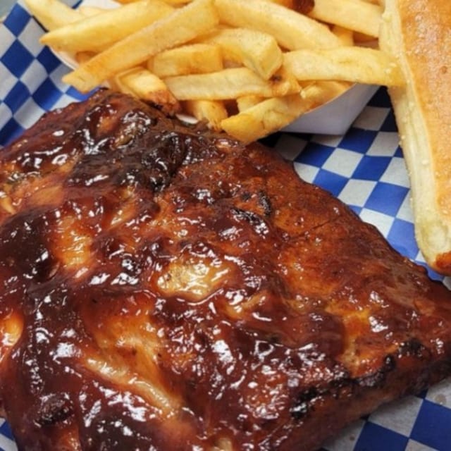 Half Rack of Baby Back Ribs Combo Meal.