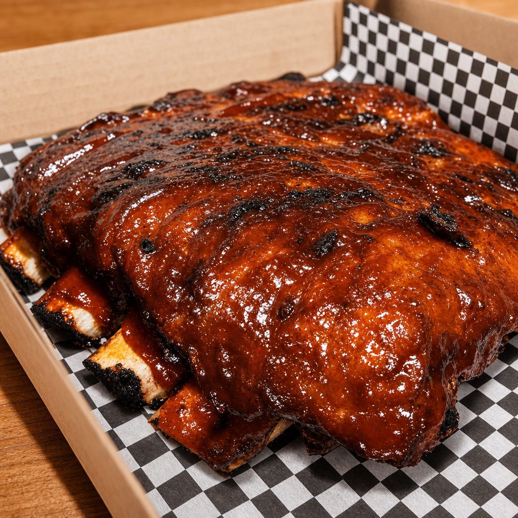 Half Rack Baby Back Ribs.