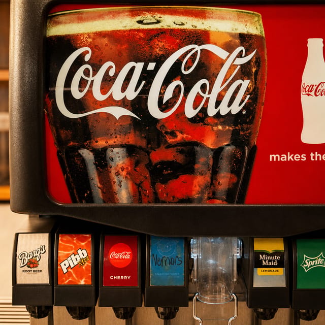 Large Fountain Coke Cola Products.